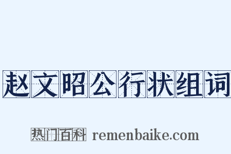 赵文昭公行状组词是什么意思的图片